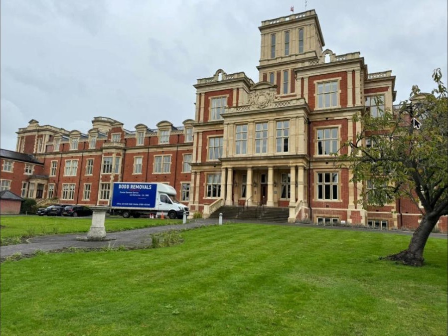 The Dodd Removals van on site at a property